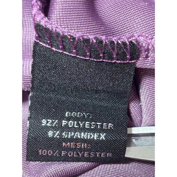 NEW Slim Factor Jewel Purple Velvet Blouse Womens MEDIUM 3/4 Sleeve Top - Picture 7 of 9